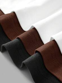 SHEIN EZwear 3pcs/Set Women Crew Neck Long Sleeve Solid Color Slim Fit Long T-Shirt Suit, Suitable For Spring, Autumn And Winter Autumn And Winter