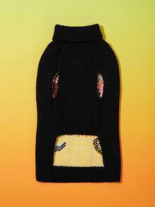 PETSIN 1pc Halloween Black Funny Cute Ghost Face Cat Dog Comfortable Sweater