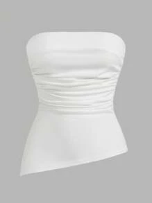 SHEIN EZwear 3 件套女士休闲褶皱开衩紧身吊带背心套装，适合夏季 - 彩色 - 查看 9