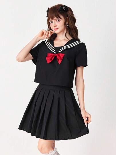 EDITION 2 pezzi Uniforme JK stile kawaii Sailor Suit per Donna