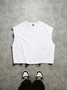 Manfinity ZONE917 男士圆领无袖创意肖像图案休闲全印花短款背心