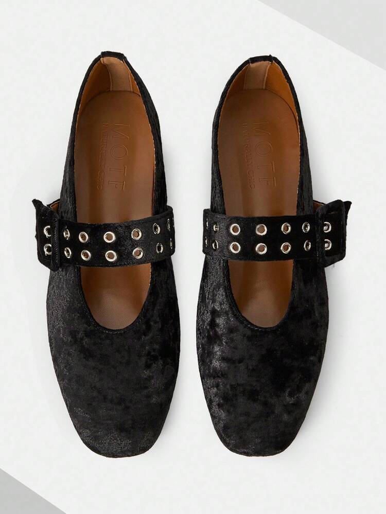 VINTAGE FLANNEL MARY JANE BALLET FLATS