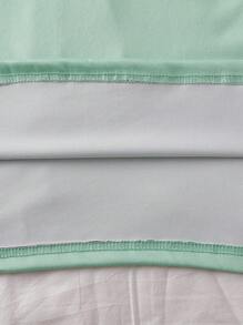 SHEIN 2 件套女童可爱绵羊图案舒适休闲圆领短袖长睡袍家居服 - 彩色 - 查看 7