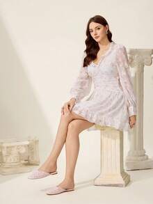 CUCCOO CHICEST Sandale plate cu vârf pătrat, din material PU, cu toc de 1 cm, roz, cu fundă țesută, la modă și confortabile, potrivite pentru vacanță