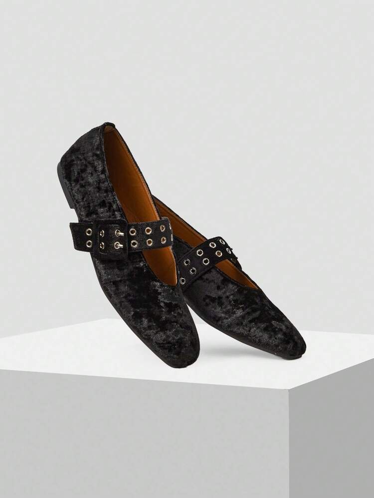 VINTAGE FLANNEL MARY JANE BALLET FLATS