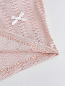 PetitDoll 舒适可爱的纹理面料蝴蝶结装饰吊带背心