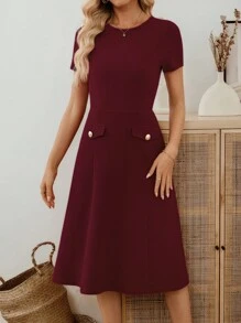 Miaspire Women's Black Lace Patchwork Elegant Party Mid-Length Dress Business Casual Woman Office Outfits For Women Work Outfits For Women Fall Clothes For Women Burgundy Dress For Women Wine Red Dress Maroon Dress Midi Dress Elegant Midi Dress Fall Dresses For Women Fall Dresses For Women Dresses For Women Elegant Dresses For Women Elegant Dresses For Women Elegant,Elegant Dresses For Women,, Christmas - Burgundy - View 9