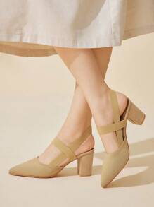 CUCCOO BASICS CUCCOO Casual Fashion Versatile Chunky Heel Women's Pumps