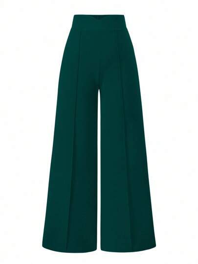 Sweetra Women's Solid Color High Waist Straight Loose Elegant Pants Fall Cloth For Women