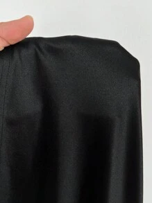 Viva Relle Robe sexy à encolure V profonde, froncée et fendue pour femmes grandes tailles - Noir - Voir 8