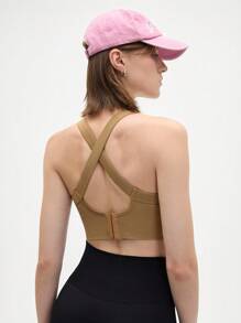 Gameset SHEIN Sport 图案印花运动吊带上衣 运动吊带上衣 - 咖啡棕 - 查看 3