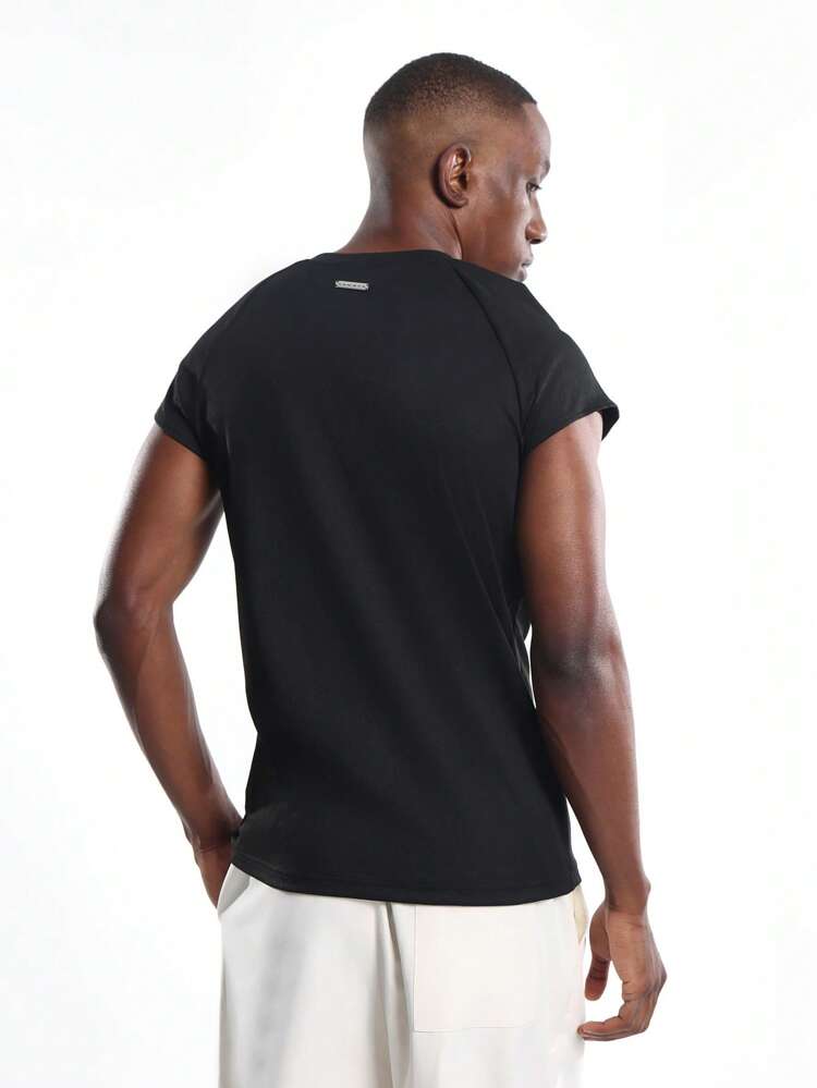 Muscle Fit Raglan Tank With Athletic Cut