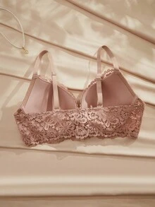 Charlaine Áo ngực ren gợi cảm cài trước, nâng đỡ, có gọng cho ngực nhỏ, chống chảy xệ - Lạc đà - Xem 6