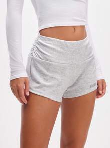 Eassivo Eassivo Women's Grey Activewear Shorts,Women Gym Shorts, Grey Workout Shorts - Grey - View 4
