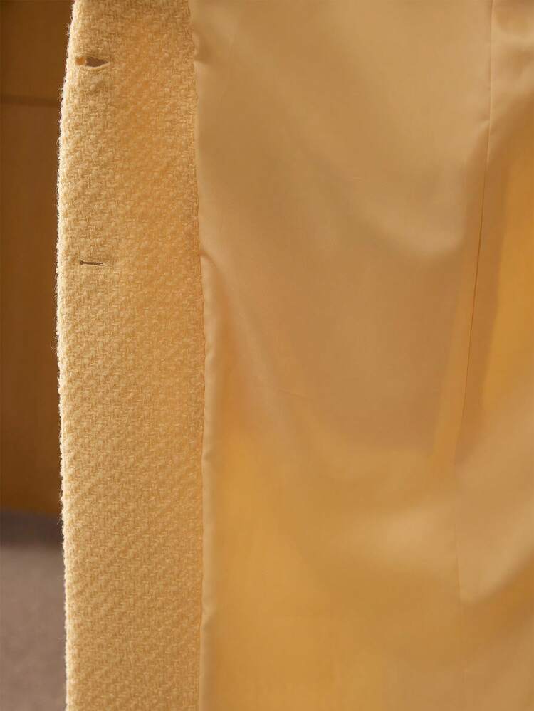 WOOL LAPEL COLLAR LONGLINE OVERCOAT