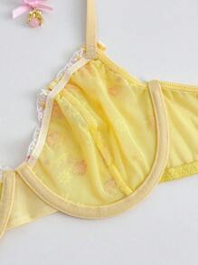 PetitDoll 浪漫刺绣性感钢圈文胸