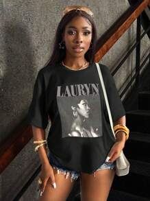 INAWLY Solva Women's Simple Round Neck Short Sleeve T-Shirt, Fashionable For Summer