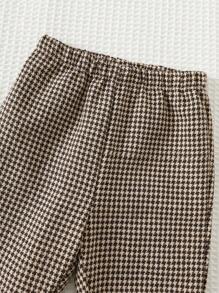 Cozy Pixies 男婴圆领长袖开衫上衣和松紧腰裤两件套；男婴格子套装；男婴亚麻套装；男童套装；男婴休闲套装；男婴感恩节套装；男婴长裤配衬衫；男婴千鸟格裤；男婴秋冬装 - 彩色 - 查看 7