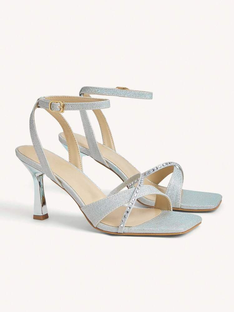 CUCCOO CHICEST Women's Casual Square Toe Thin Heel Minimalist Fashion High Heel Sandals