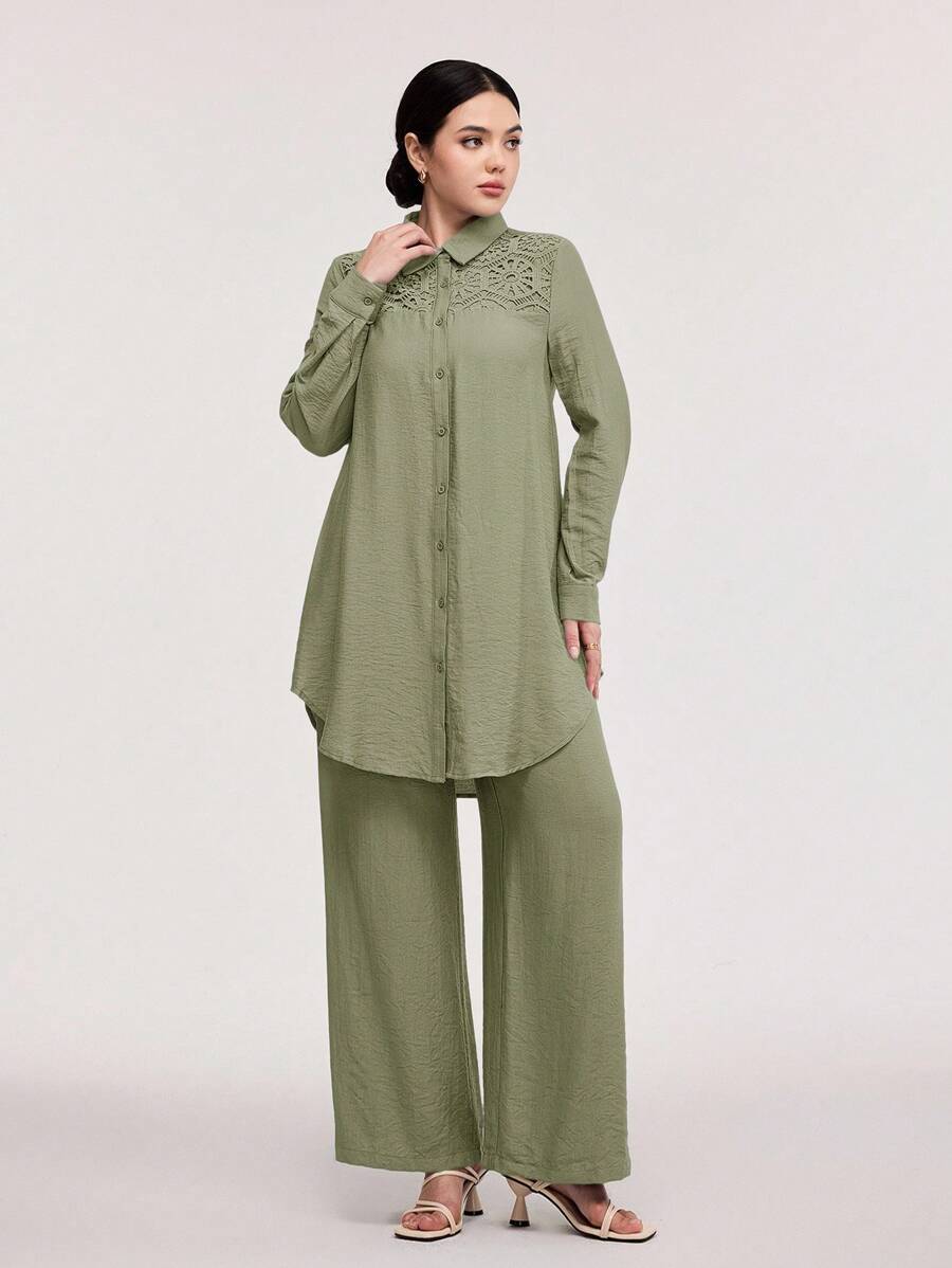 Veilorie 女士日常两件套服装 - 卡其色 - 查看 1