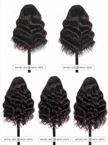 ALL READY WIG Upgraded 13x6 Glueless Lace Frontal Wig Body Wave Pre-Cut Ear-To-Ear Lace Skin Melted Natural Black With Pre-Plucked Hairline Human Hair Wigs - SNatural - View 10