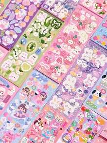 200 miếng dán hoạt hình dễ thương, decal dán, sticker tự làm cho tiệc tùng, phong cách vui nhộn, sticker chủ đề hoạt hình đáng yêu dành cho người lớn, thanh thiếu niên và trẻ em để trang trí Halloween, sticker nữ tính, đồ dùng thủ công cho trẻ em. - Nhiều màu - Xem 8