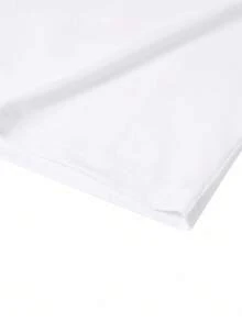 Manfinity Camiseta de manga corta casual con gráfico de letras para hombre en verano - Blanco - Ver 8