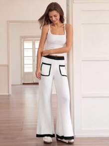 Hanevo Women's Fashionable, Versatile, Popular High-Quality Knit Pants, Autumn/Winter