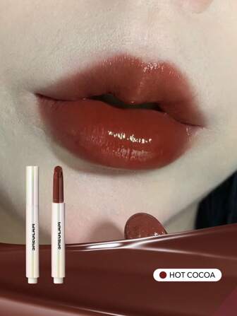 Pout-Perfect Shine Lip Plumper-Hot Cocoa Moisturizing Plumping Solid Lip Gloss Non-Stick Nourishing Lip Plumping Serum Coconut Oil  Lipstick  Lip Cosmetics Brown Lip Plumper Graduation Birthday Holiday Summer Fall Autumn Y2K Fancy Fashion Women Brand Makeup Cosmetic Beauty Party Beach Travel Camping Outdoors School Campus Trip Festivals Decor Gift Present Rose Girl Cosplay Best Color Charm Vibe