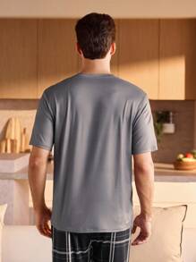 Manfinity Underwear&Sleepwear Basics 大码男士休闲时尚睡衣上衣，夏季