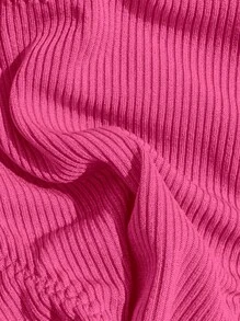 Swim Mod Bộ bikini ren viền xếp nếp co giãn cao gợi cảm cho kỳ nghỉ của phụ nữ - Màu Hồng Tươi - Xem 5