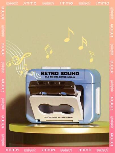 The New Mini Retro Recorder Keychain Cassette Can Play Music Recording Fun Small Portable Hanging Piece