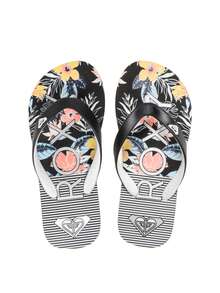 Roxy Rg Tahiti Vii Girl's Flip Flops ARGL100279 - Negro - View 3