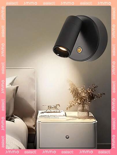 JMMO 可充电磁性可调聚光壁灯，节能可拆卸壁灯，带玻璃灯罩、按钮控制和锂电池，适用于走廊入口和户外照明