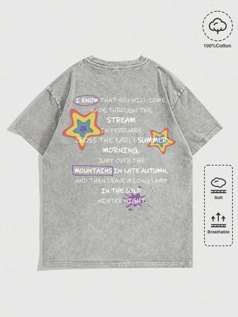 Street Life T-shirt casual da uomo a manica corta, girocollo, vestibilità ampia e versatile, adatta per l'estate