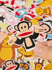 Paul Frank X SHEIN 47套卡通图案贴纸，适合学生、青少年、男女，适用于笔记本、日记本、手工艺品及类似物品。也可用作滑板、笔记本电脑和行李箱的个性化装饰。背胶可移除，易撕不留残胶。 - 彩色 - 查看 2