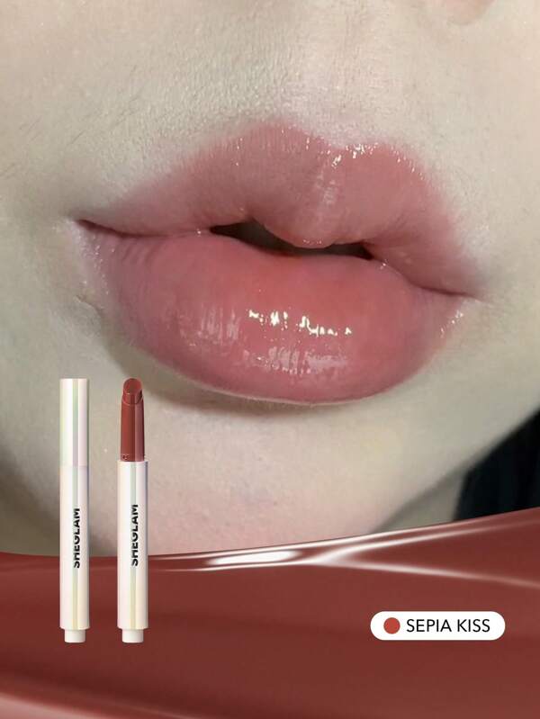 SHEGLAM Pout-Perfect Shine Lip Plumper-Sepia Kiss Brillo Labial SóLido Humectante Y Voluminizador Suero Voluminizador De Labios Nutritivo Antiadherente LáPiz Labial De Aceite De Coco CosméTicos Para Labios Oferta De Regalo De Navidad Voluminizador De Labios MarróN Marca Belleza Maquillaje CosméTico Para Mujeres NiñAs Perfecto Para OtoñO Invierno Ideal Para Y2K Elegante Moda Adecuado Para CumpleañOs Navidad Presente Fiesta Listo Mejor Color