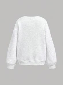 Girlism Conjunto de sudadera con capucha y sudadera para niñas preadolescentes, con estampado en inglés, sudadera de manga larga informal y gruesa, y pantalones, conjunto de 2 piezas para otoño/invierno - Multicolor - Ver 4