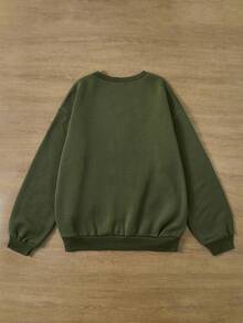 INAWLY THÊU Mèo đen, Đèn lồng bí ngô Jack O'Lantern, Áo nỉ cổ tròn hình mèo ma, Quà tặng cho người yêu mèo, Áo nỉ mùa thu cho nam và nữ - Màu xanh Bạc hà - Xem 2