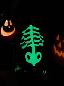 PETSIN Halloween Glow-In-The-Dark Skeleton Pet Jumpsuits - Black - View 2