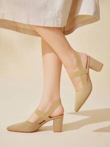 CUCCOO BASICS CUCCOO Casual Fashion Versatile Chunky Heel Women's Pumps