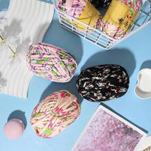3pcs Polyester Satin Ribbon Yarn Bundle, Approximately 300g, Multi-Color And Mixed Color Self Peeling Gauze, Knitted Yarn, Colored Cloth, T-Shirt Yarn Fabric - Used For DIY Crochet Slippers, Bags, Storage Baskets Production - Multicolor - View 5