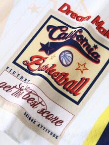 ROMWE MEN Street Life Boys' Random Print Sleeveless Tank Top