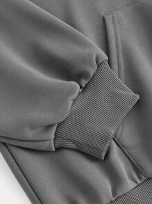 Girlism 2pcs/Set Teen Girls Grey Sweatshirt With Letter Slogan Print & Skinny Jumpsuit, Casual Athleisure Outfit, Back To School Set - Grey - View 4