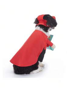 PETSIN Trang phục hóa trang thú cưng đứng dễ thương trong phim Halloween Pizza Delivery Man, dành cho tiệc Halloween - Đỏ - Xem 4