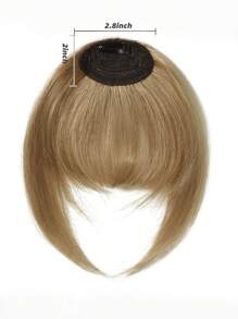 真人发丝空气刘海，带鬓角，浅棕色刘海，接发夹，适合初学者，真发片，易于佩戴 - S6 - 查看 3