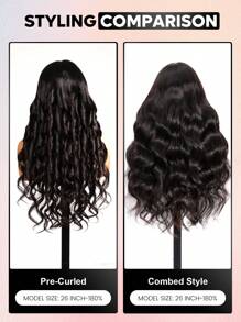 ALL READY WIG Upgraded 13x6 Glueless Lace Frontal Wig Body Wave Pre-Cut Ear-To-Ear Lace Skin Melted Natural Black With Pre-Plucked Hairline Human Hair Wigs - SNatural - View 9