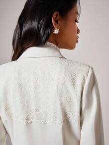COSMINA Manteau long élégant pour femmes avec ceinture à boucle métallique, automne/hiver - Nude - Voir 8