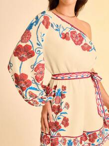 CAJUNI 女式碎花肩带休闲连体裤 - 彩色 - 查看 7