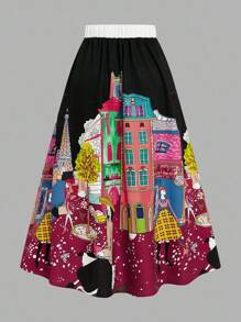 EMERY ROSE Váy chữ A in họa tiết đa năng thường ngày cỡ lớn dành cho nữ - Nhiều màu - Xem 2